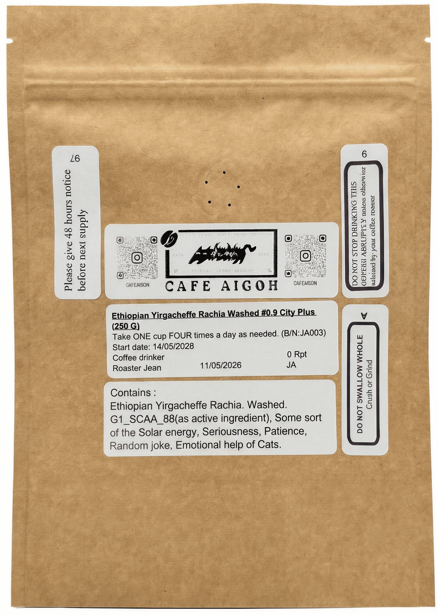 Ethiopian Yirgacheffe Rachia Washed (Rachia #0.9)